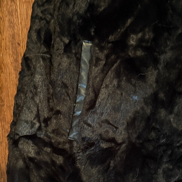 Dennis Basso Sterling Black Jacket vest Faux Leather Removable Sleeves sz s - Picture 4 of 8
